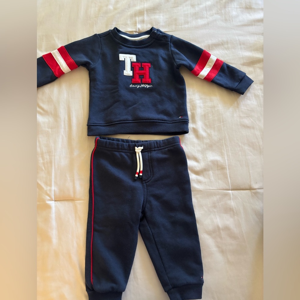 Tommy Hilfiger Kids Navy Joggers and Sweatshirt Set